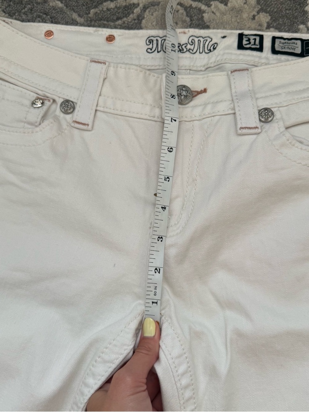 Miss Me Signature Skinny White Denim NWT JP599052 - Picture 12 of 13